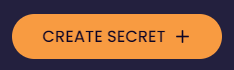 Screenshot of secrets dashboard with create secret highlighted